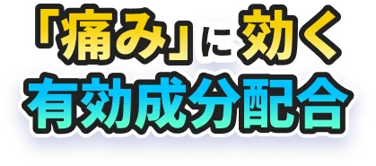 「痛み」に効く有効成分配合