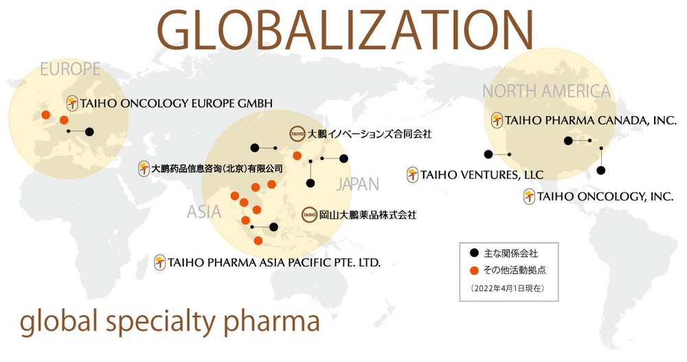 Global Specialty Pharma がん領域におけるグローバルトップ10カンパニーを目指す