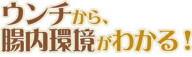 ウンチから、腸内環境がわかる！